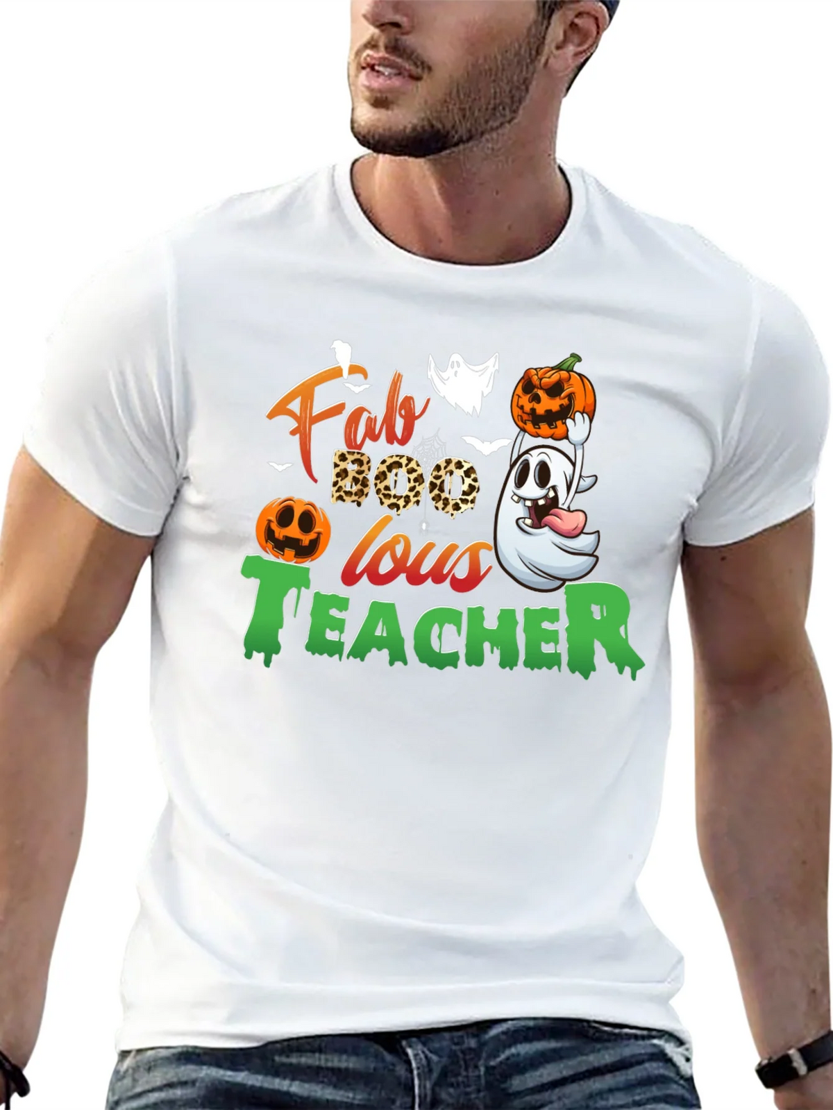 Fab-BOO-lous Teacher Halloween T-Shirt product image 4