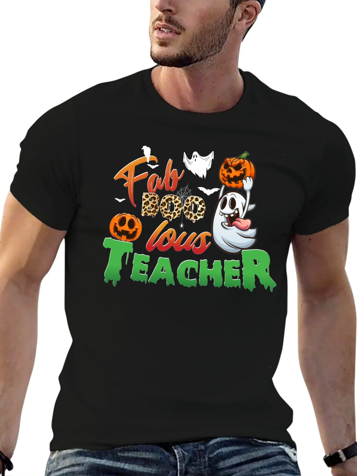 Fab-BOO-lous Teacher Halloween T-Shirt product image 9