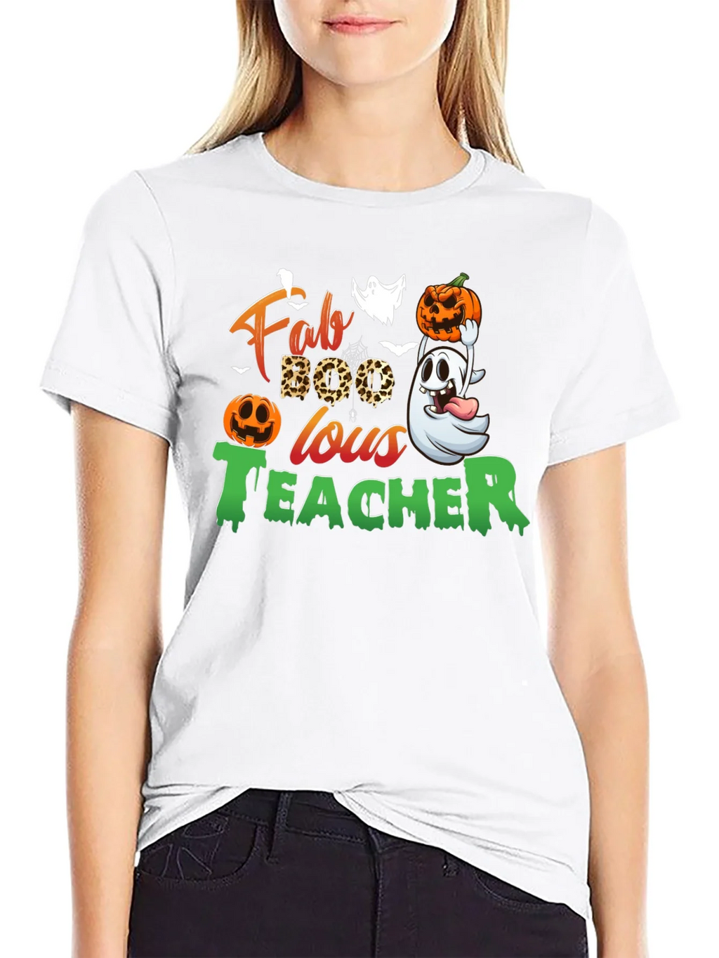 Fab-BOO-lous Teacher Halloween T-Shirt product image 11