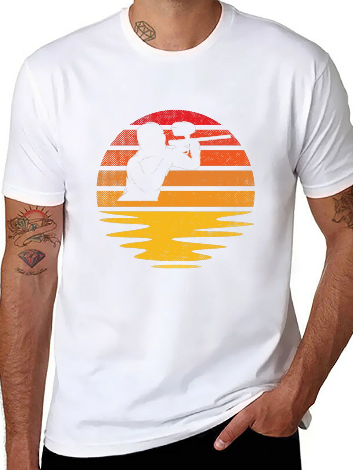 Paintball Sunset Graphic Tee - Black product image 10