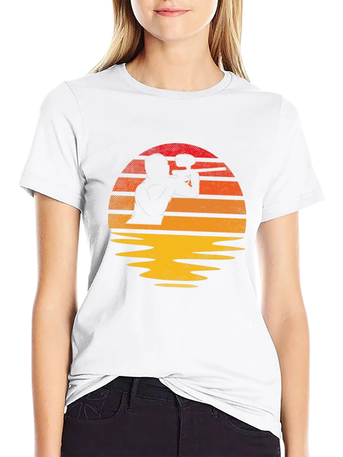 Paintball Sunset Graphic Tee - Black product image 11