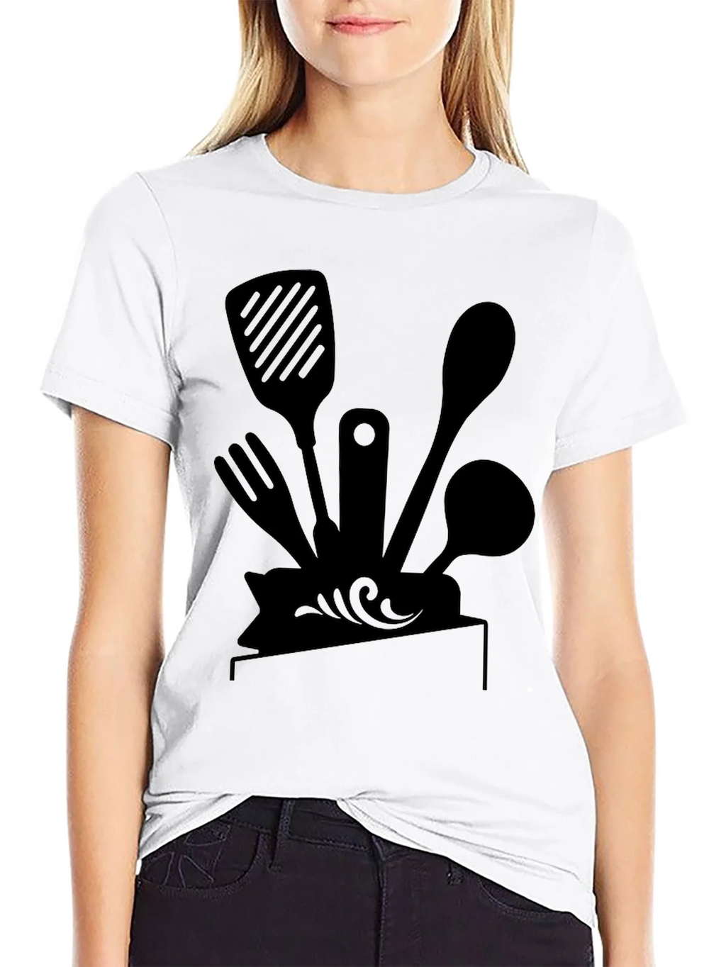 Chefs Kitchen Tool Tee - Black Graphic T-Shirt product image 11