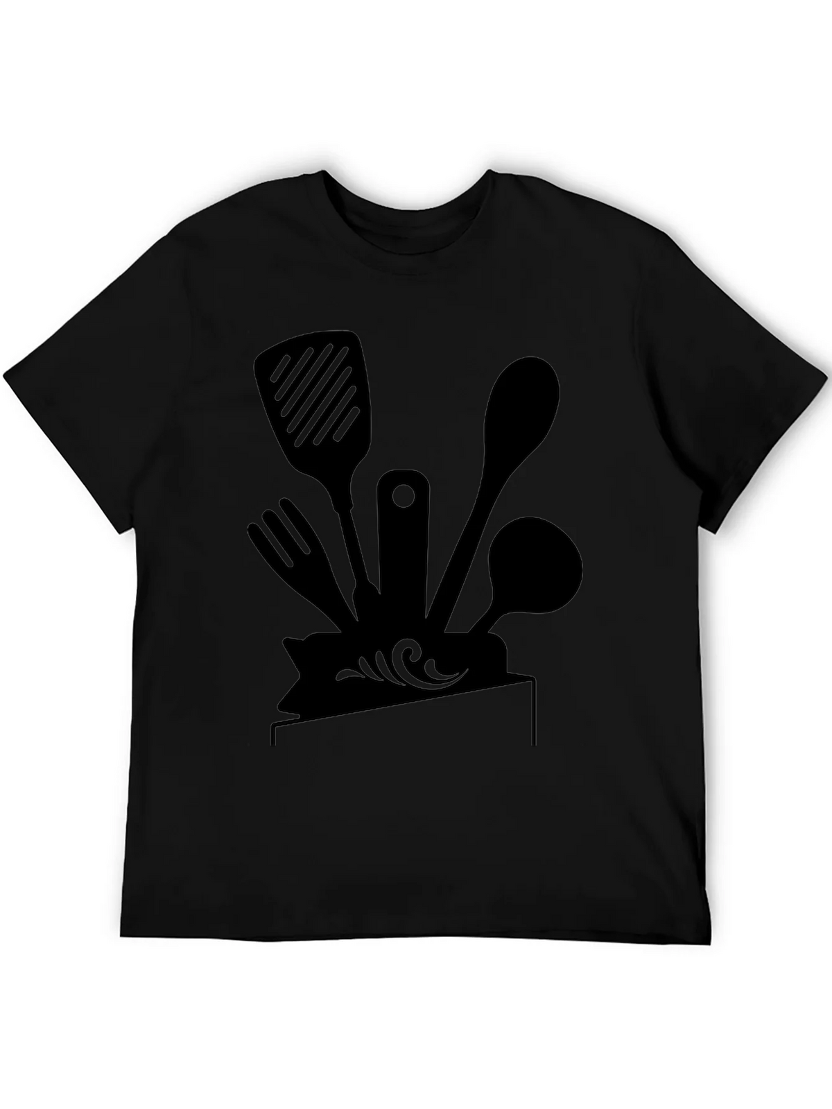 Chefs Kitchen Tool Tee - Black Graphic T-Shirt product image 8