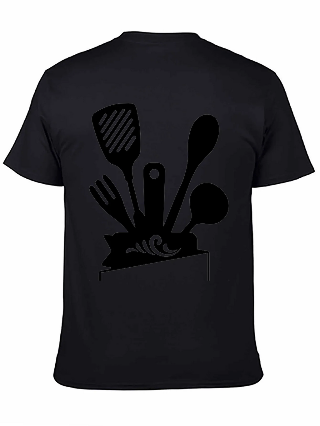 Chefs Kitchen Tool Tee - Black Graphic T-Shirt product image 7