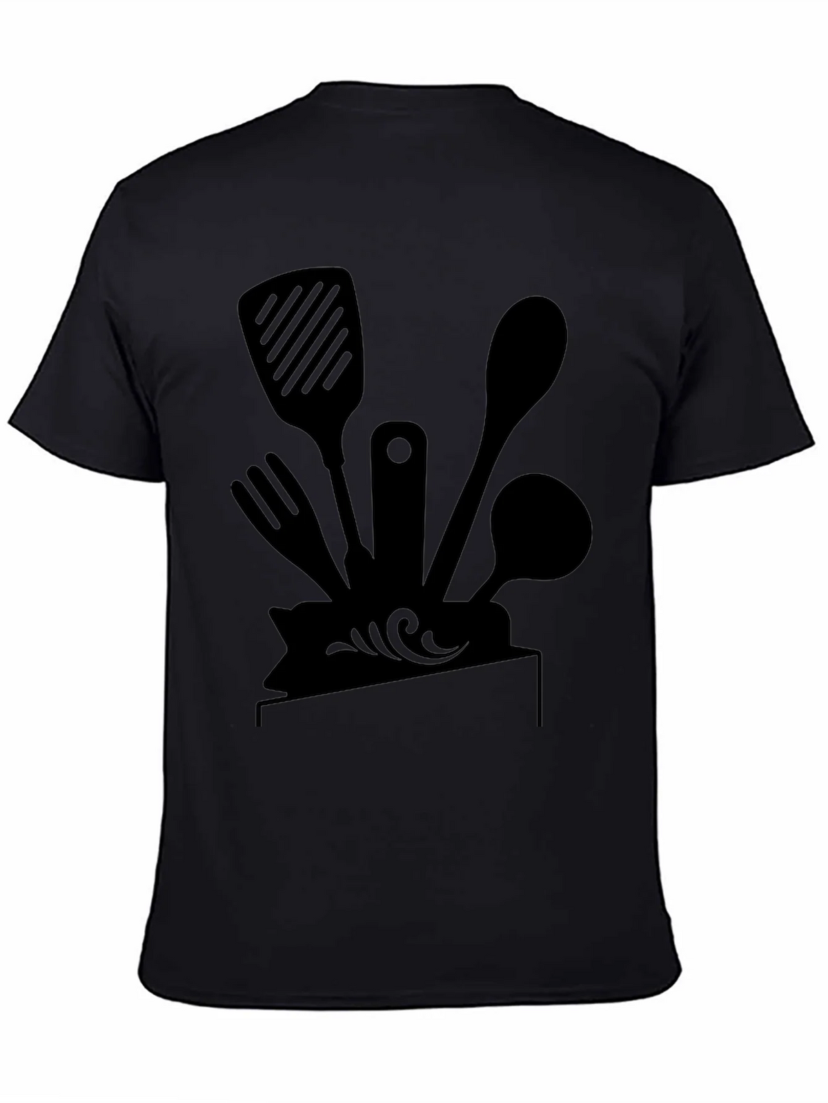 Chefs Kitchen Tool Tee - Black Graphic T-Shirt product image 7