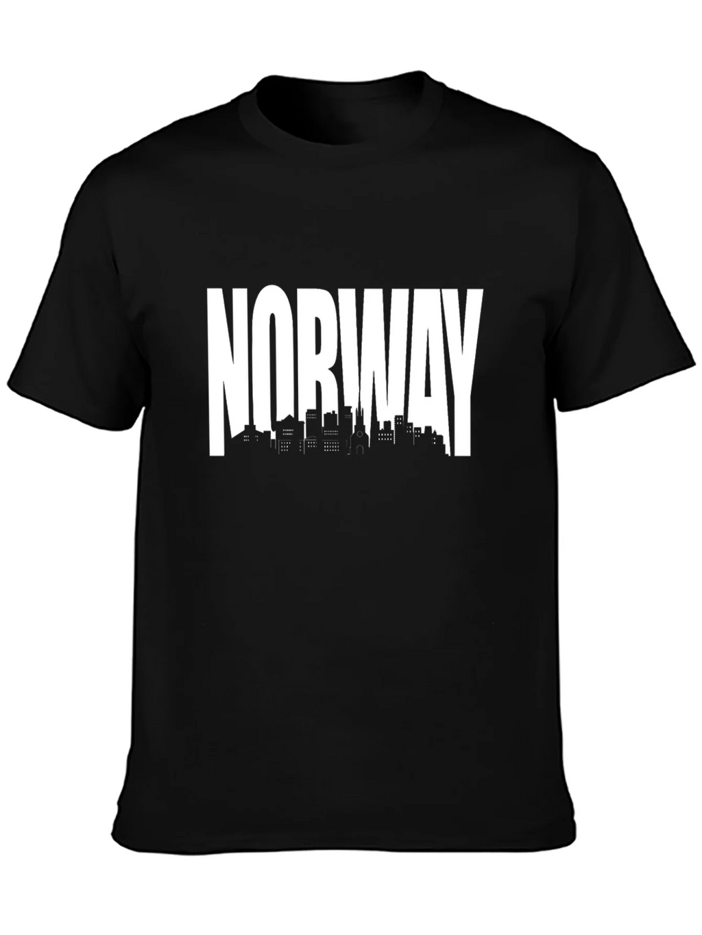 Norway Skyline Black T-Shirt product image 3