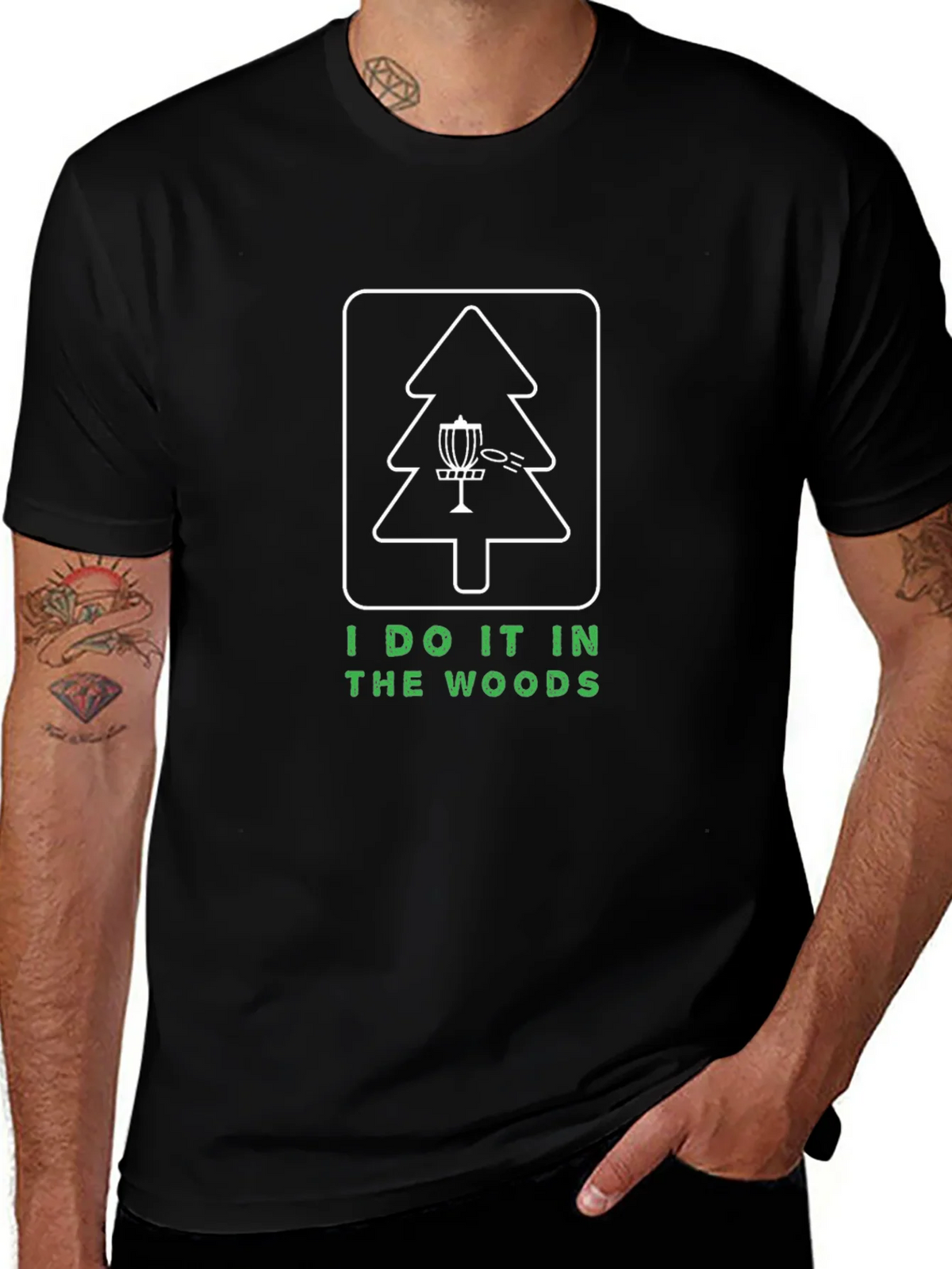 I Do It In The Woods Disc Golf T-Shirt product image 1