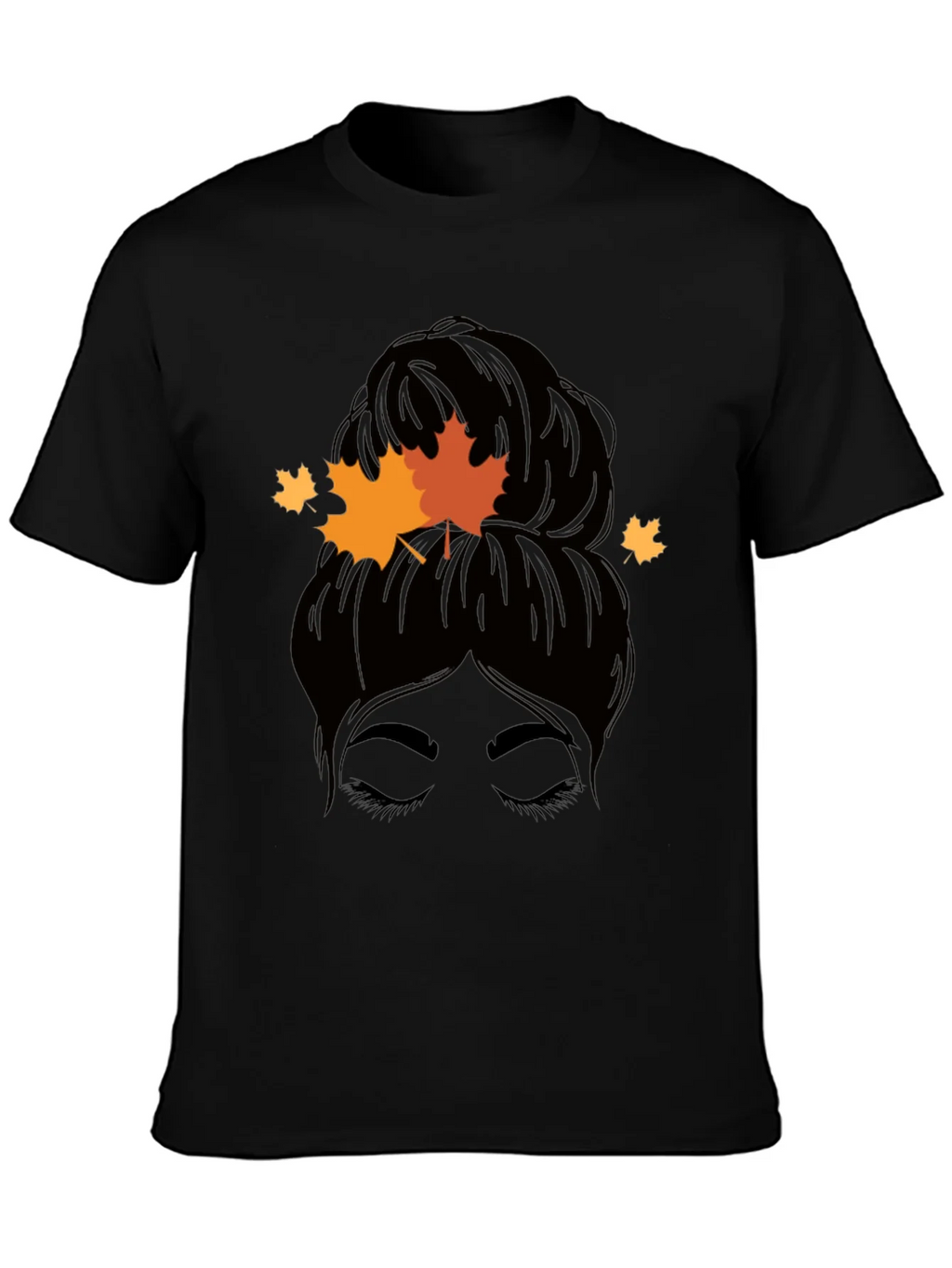 Autumn Messy Bun T-Shirt - Fall Vibes product image 6