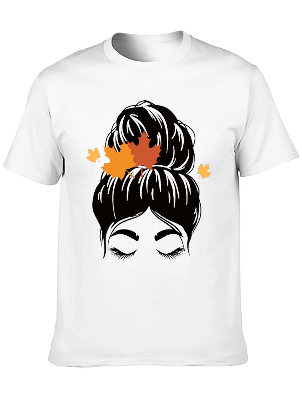 Autumn Messy Bun T-Shirt - Fall Vibes product image 12