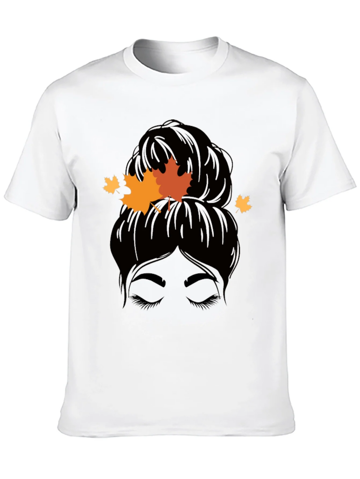 Autumn Messy Bun T-Shirt - Fall Vibes product image 12