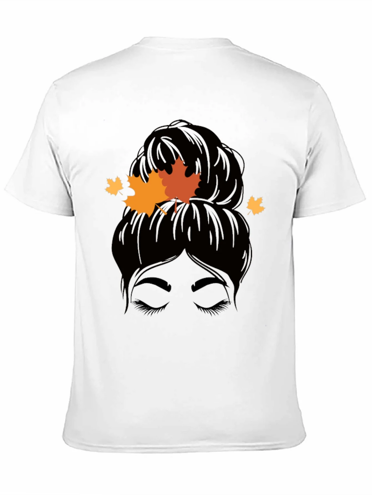 Autumn Messy Bun T-Shirt - Fall Vibes product image 2