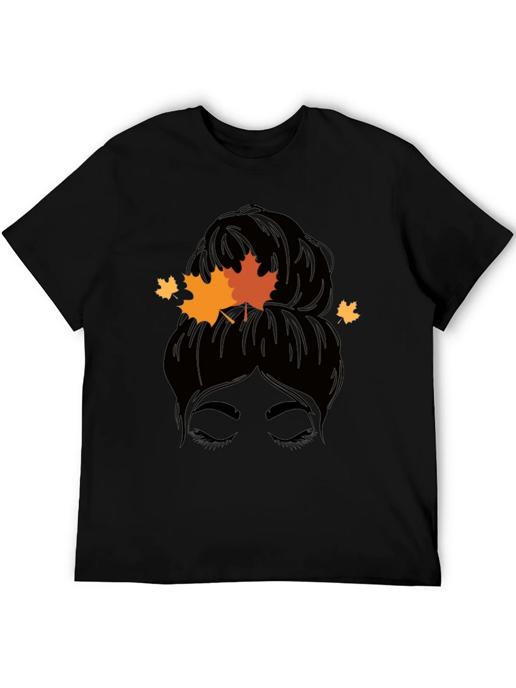 Autumn Messy Bun T-Shirt - Fall Vibes product image 8