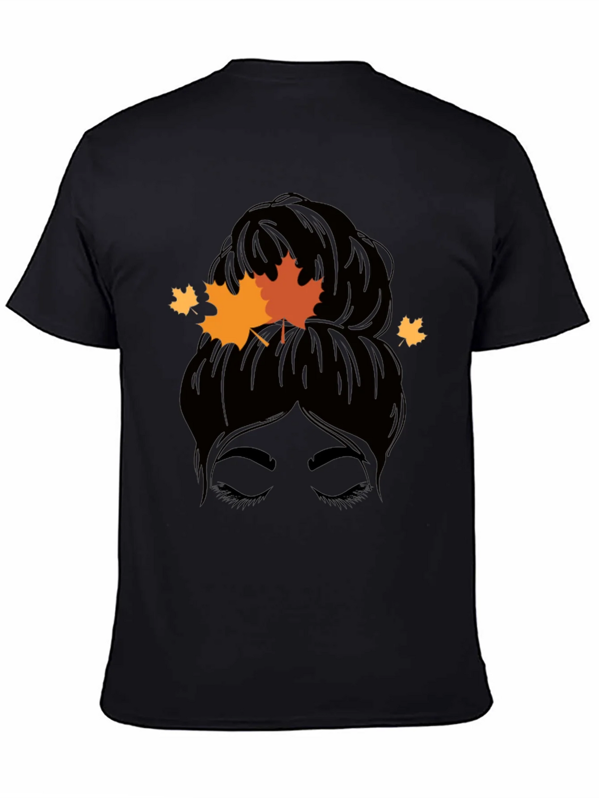 Autumn Messy Bun T-Shirt - Fall Vibes product image 7