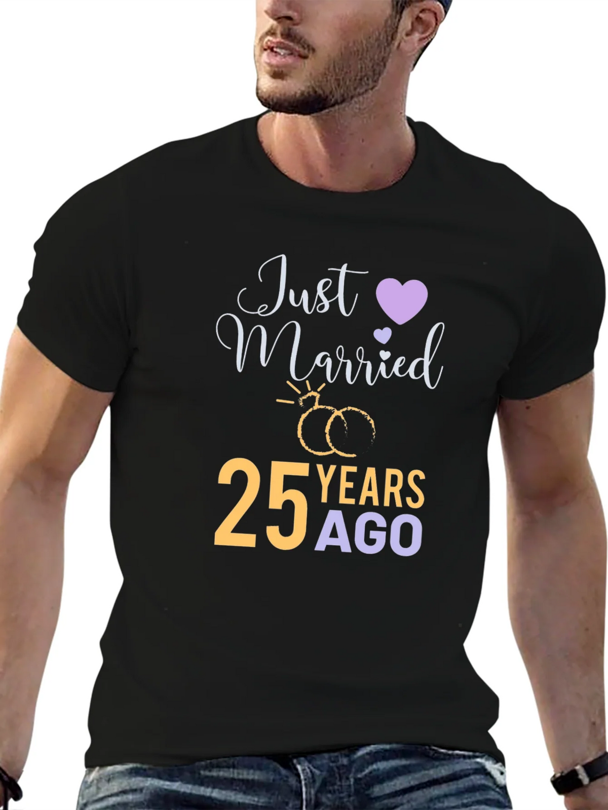 25th Anniversary T-Shirt - Just Married 25 Years Ago product image 9