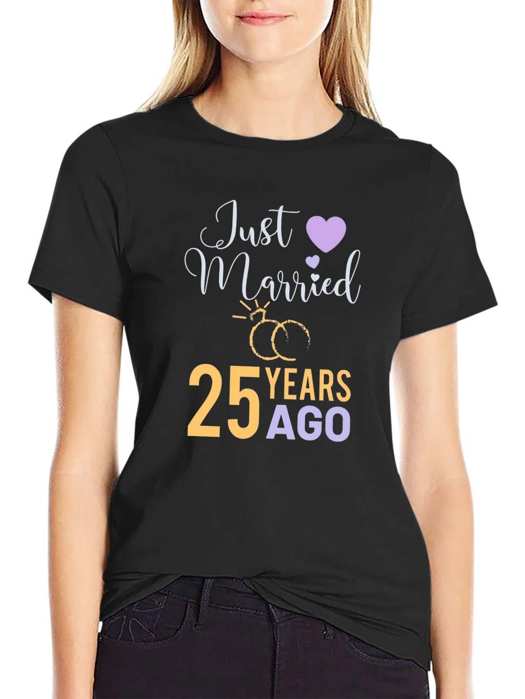 25th Anniversary T-Shirt - Just Married 25 Years Ago product image 5