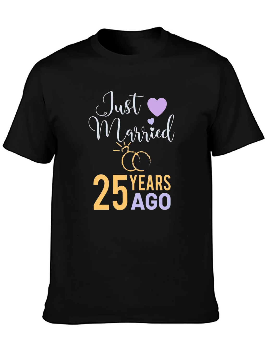 25th Anniversary T-Shirt - Just Married 25 Years Ago product image 6