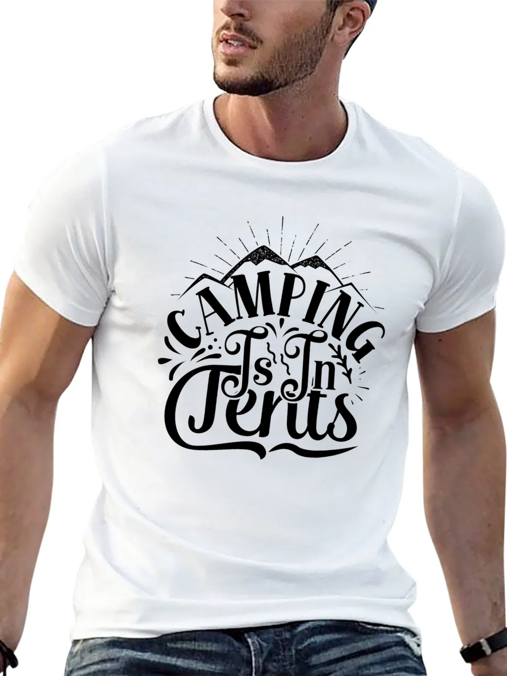 Camping is In Tents Graphic Tee product image 4