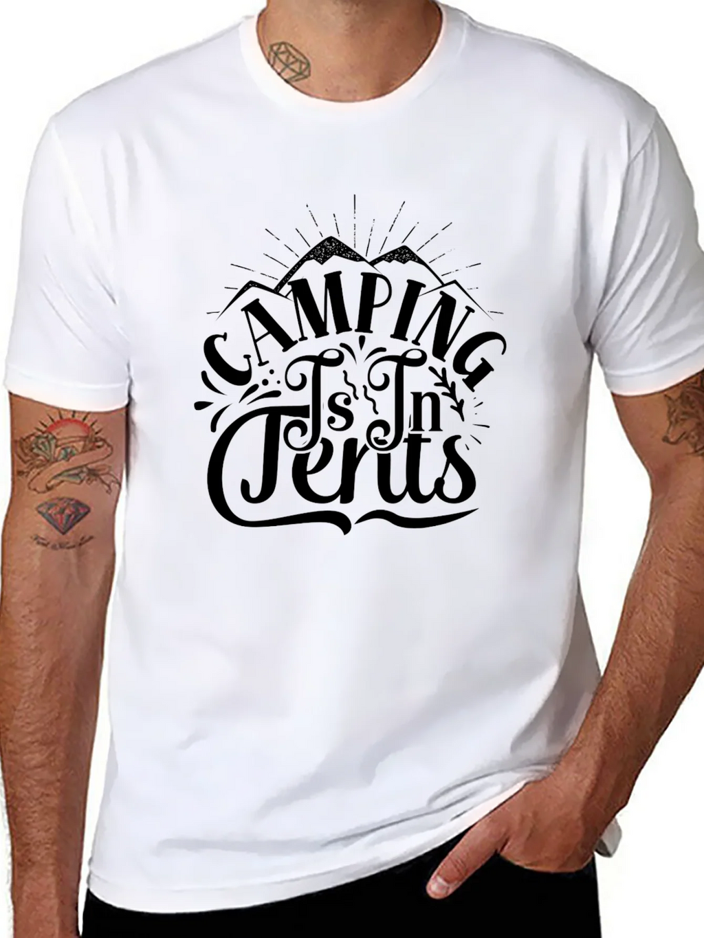 Camping is In Tents Graphic Tee product image 10