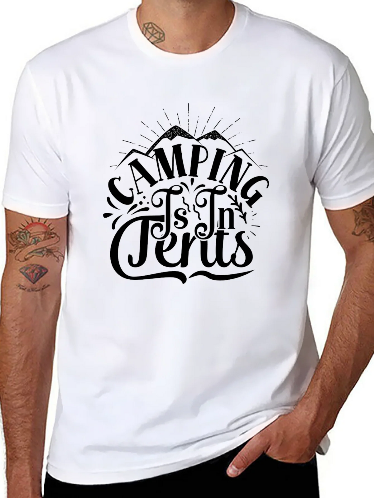 Camping is In Tents Graphic Tee product image 10