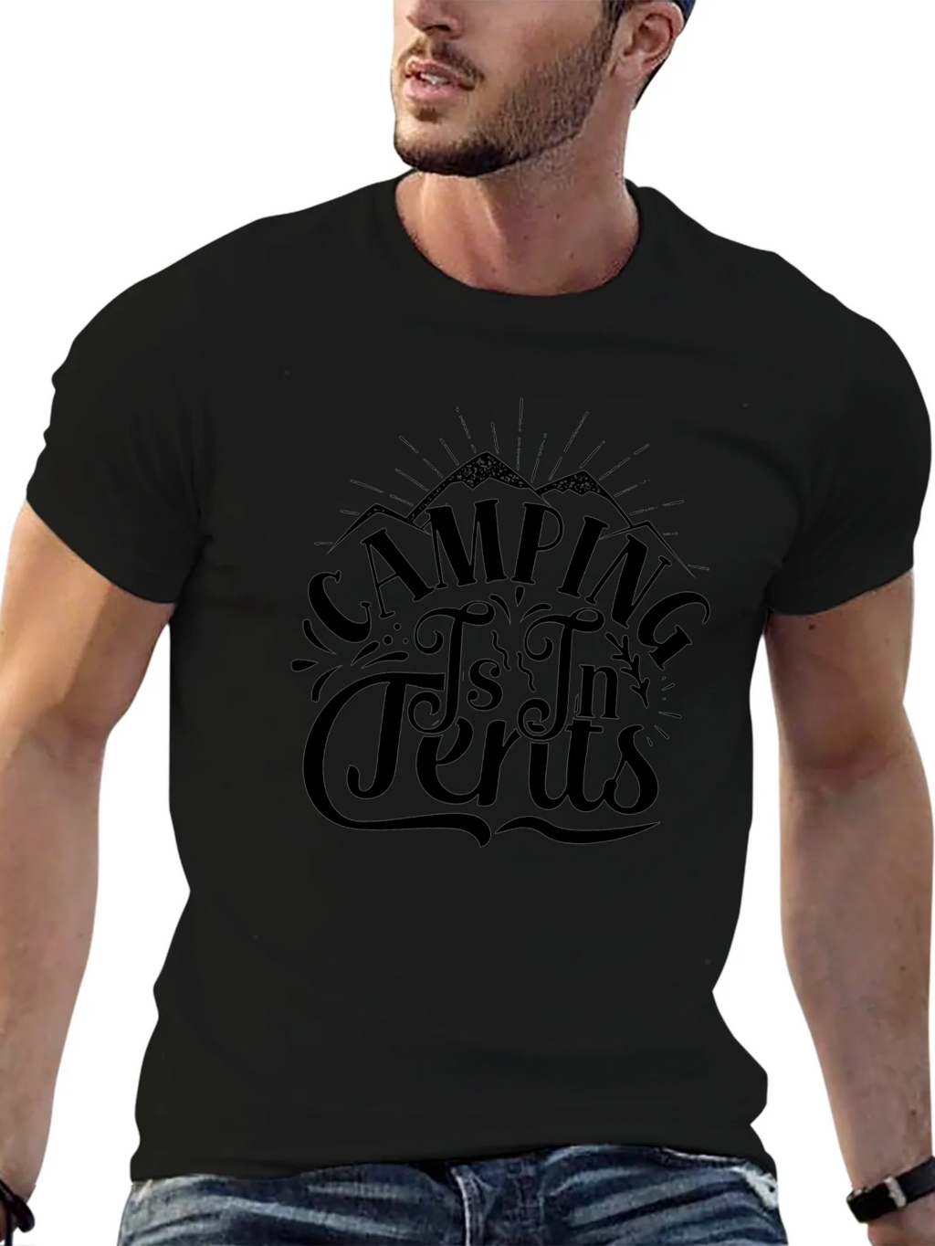Camping is In Tents Graphic Tee product image 9