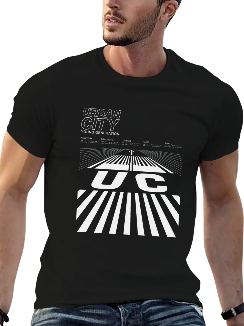 Urban City Graphic Tee - Black Cotton Blend product image 9