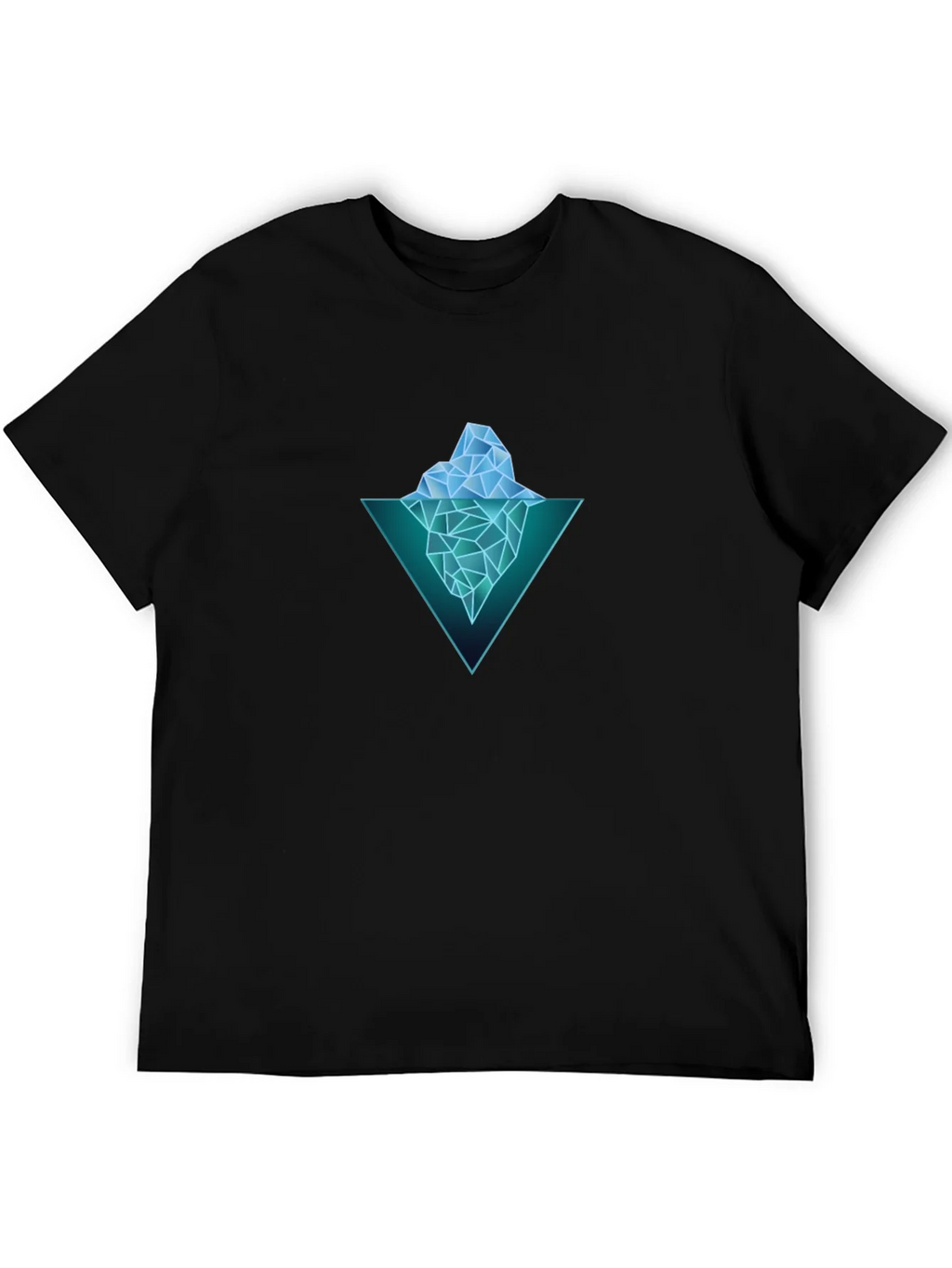 Geometric Iceberg Graphic Black T-Shirt product image 8