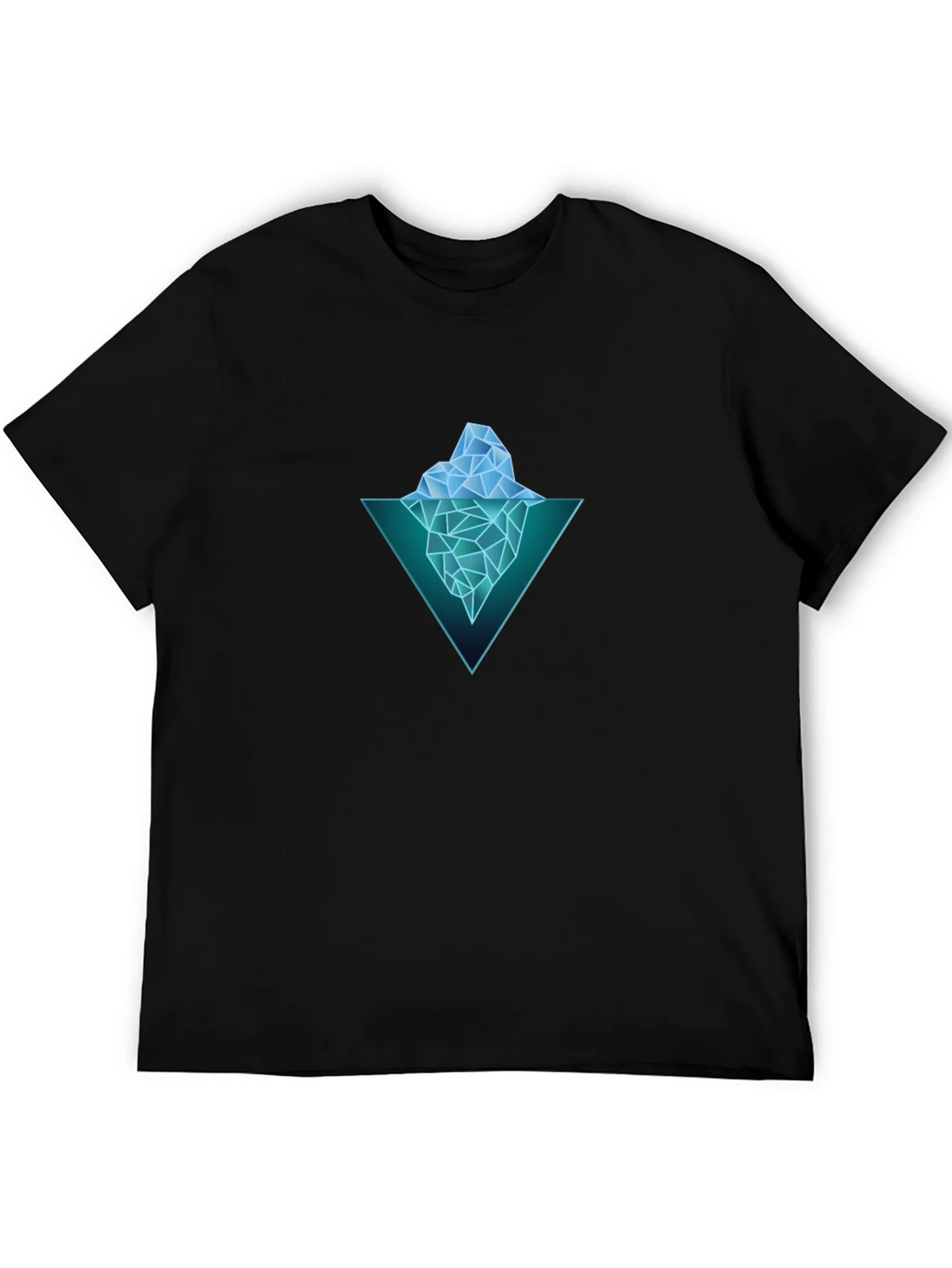 Geometric Iceberg Graphic Black T-Shirt product image 8