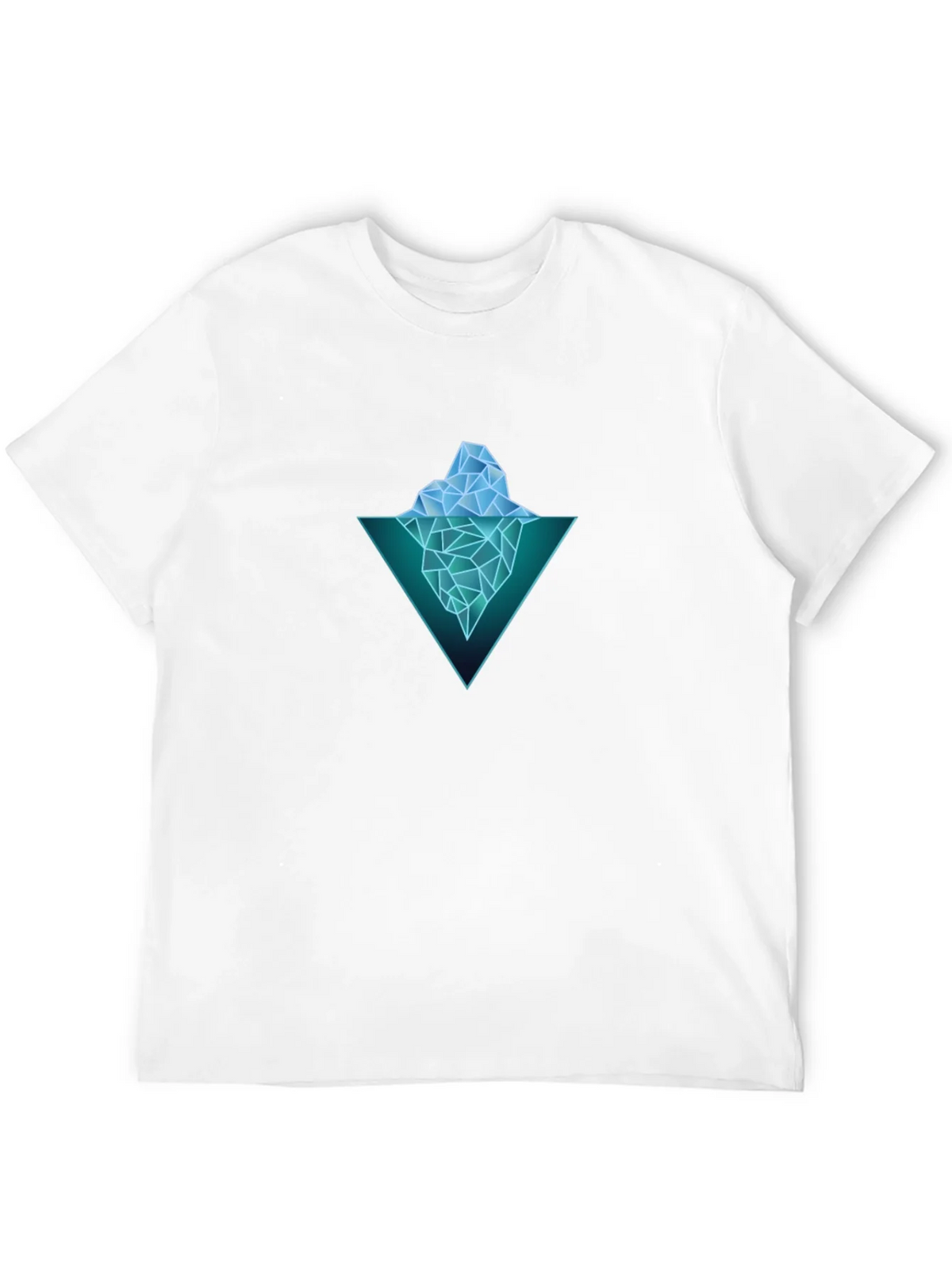 Geometric Iceberg Graphic Black T-Shirt product image 3