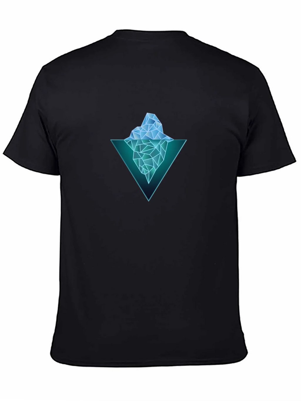 Geometric Iceberg Graphic Black T-Shirt product image 7
