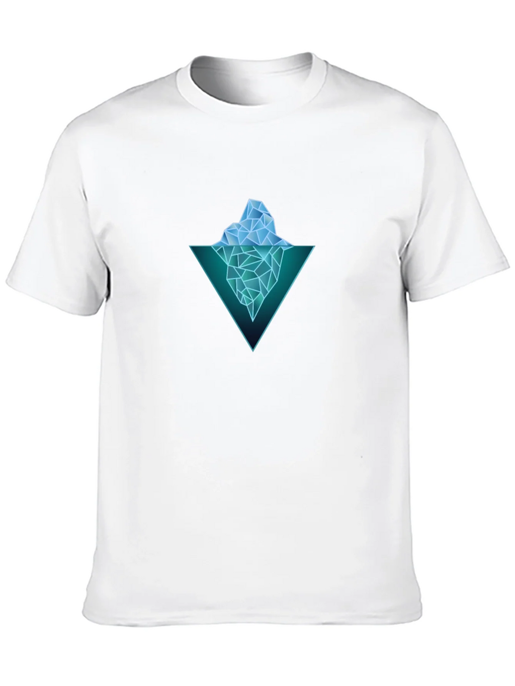 Geometric Iceberg Graphic Black T-Shirt product image 12