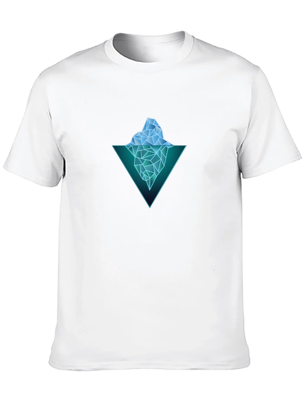 Geometric Iceberg Graphic Black T-Shirt product image 12