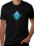 Geometric Iceberg Graphic Black T-Shirt product image 1