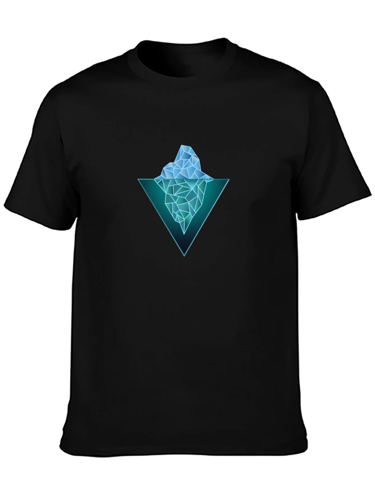 Geometric Iceberg Graphic Black T-Shirt product image 6