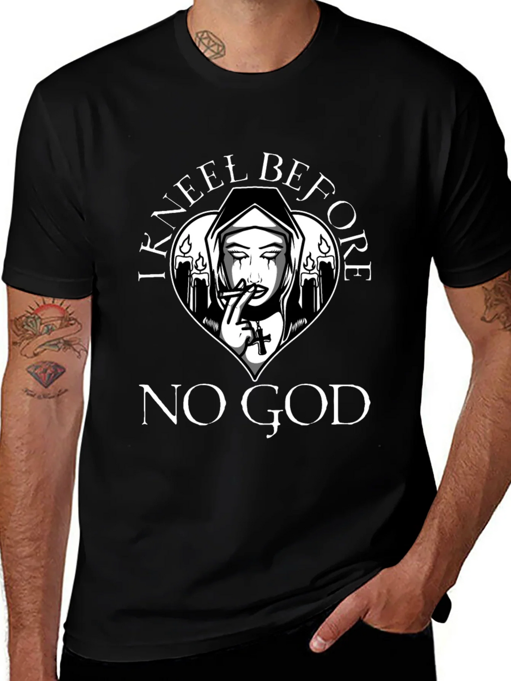 I Kneel Before No God T-Shirt product image 1