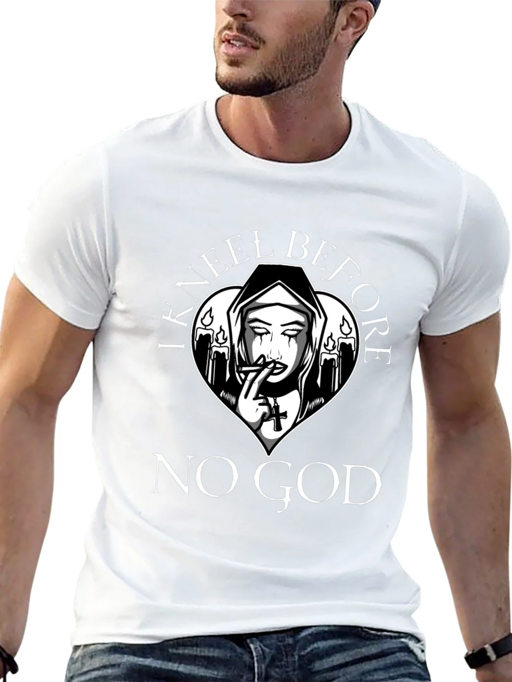 I Kneel Before No God T-Shirt product image 4