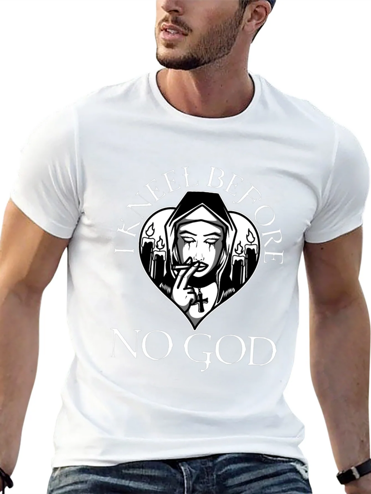 I Kneel Before No God T-Shirt product image 4