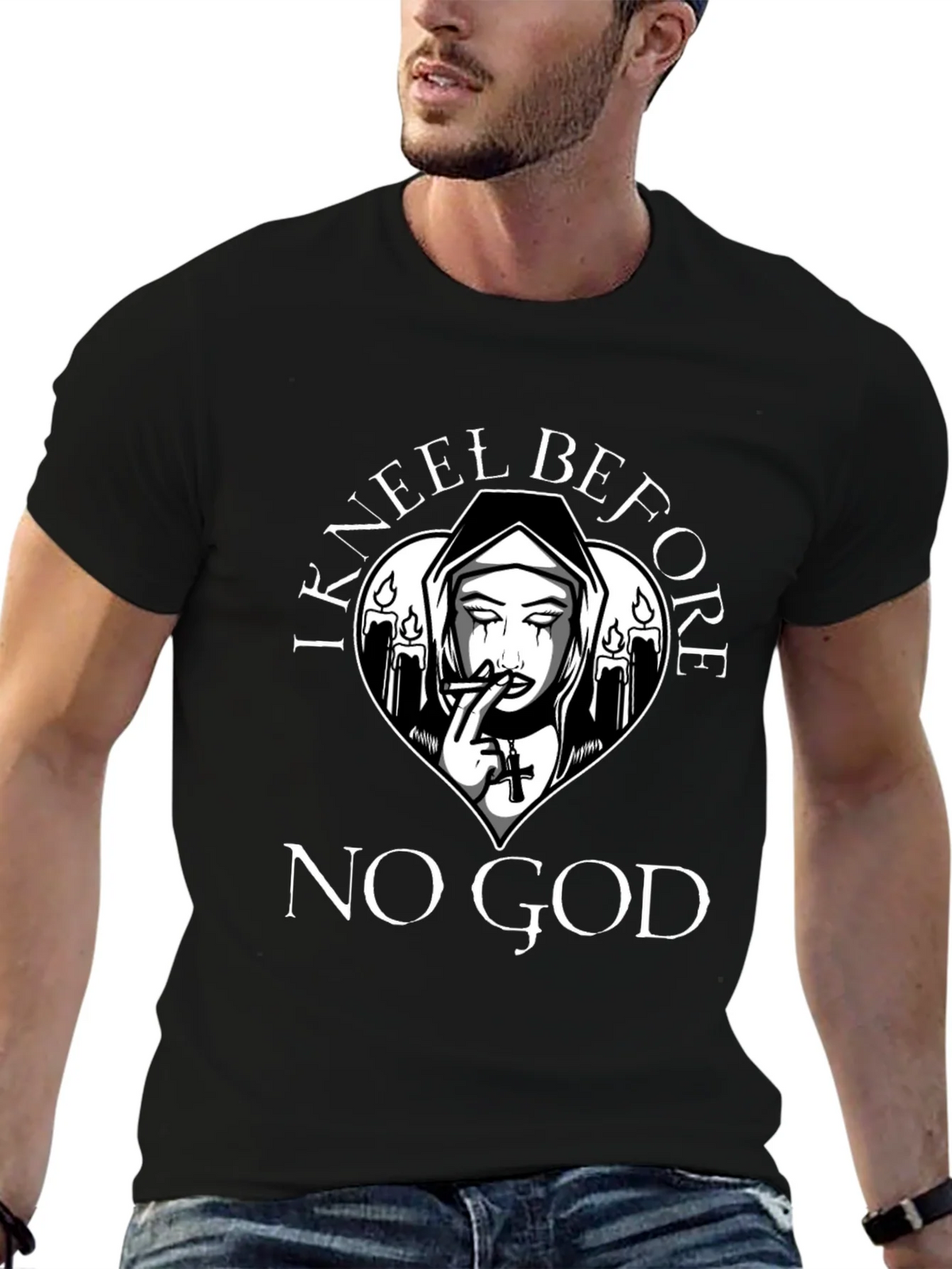 I Kneel Before No God T-Shirt product image 9