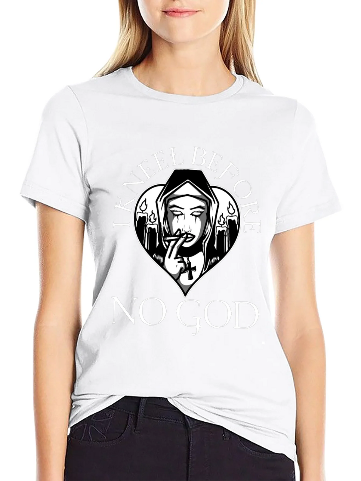 I Kneel Before No God T-Shirt product image 11