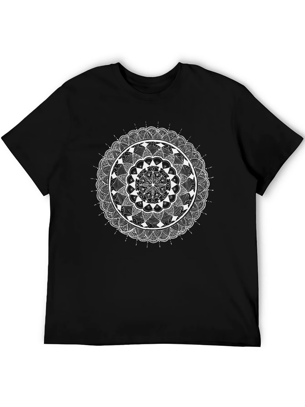 Mandala Art Black T-Shirt product image 8