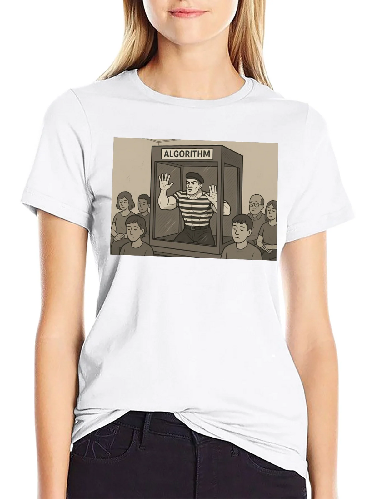 Algorithm Funny Graphic T-Shirt - Black product image 10