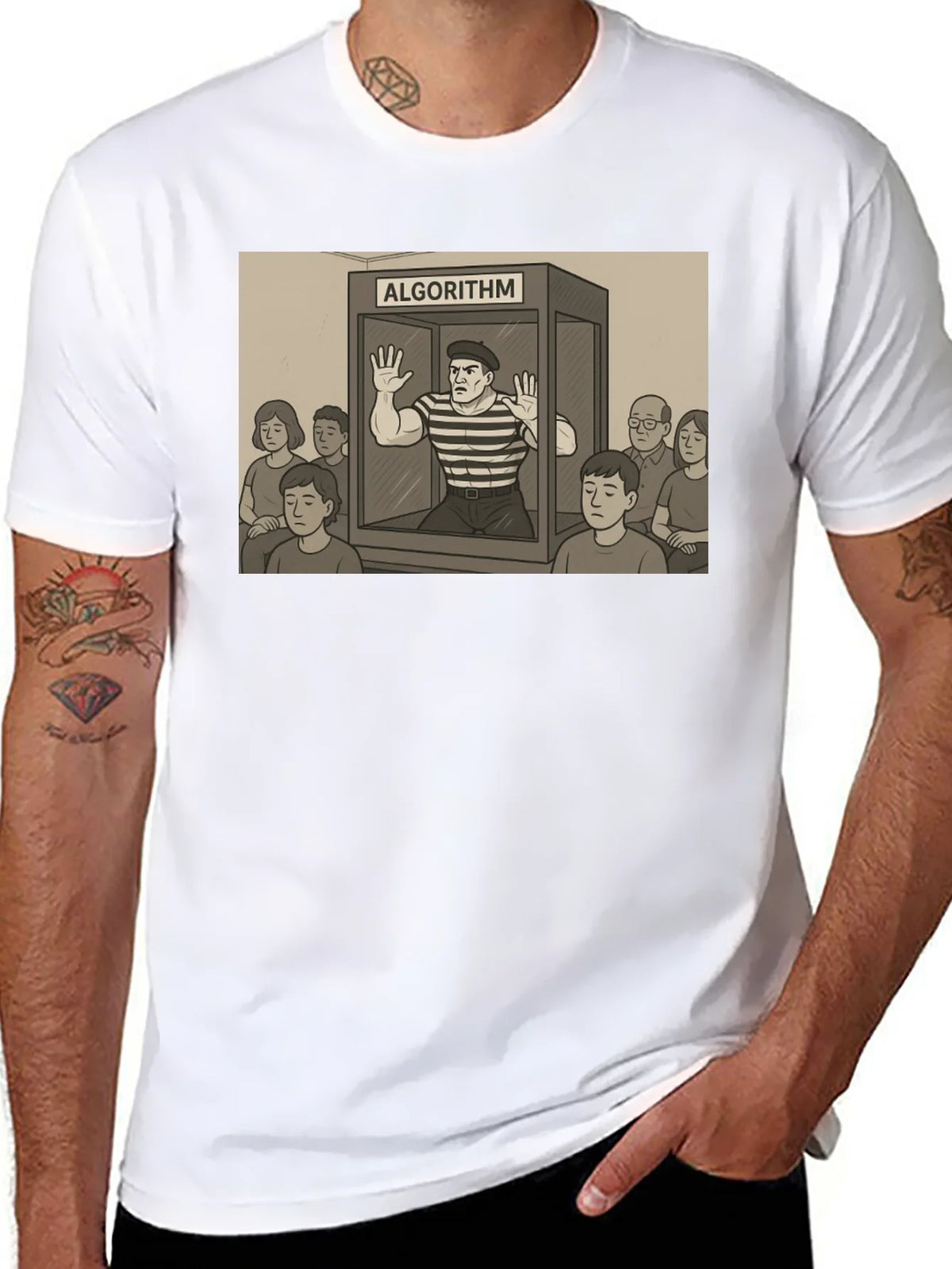 Algorithm Funny Graphic T-Shirt - Black product image 9