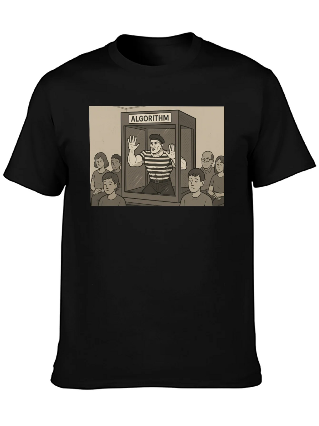 Algorithm Funny Graphic T-Shirt - Black product image 5
