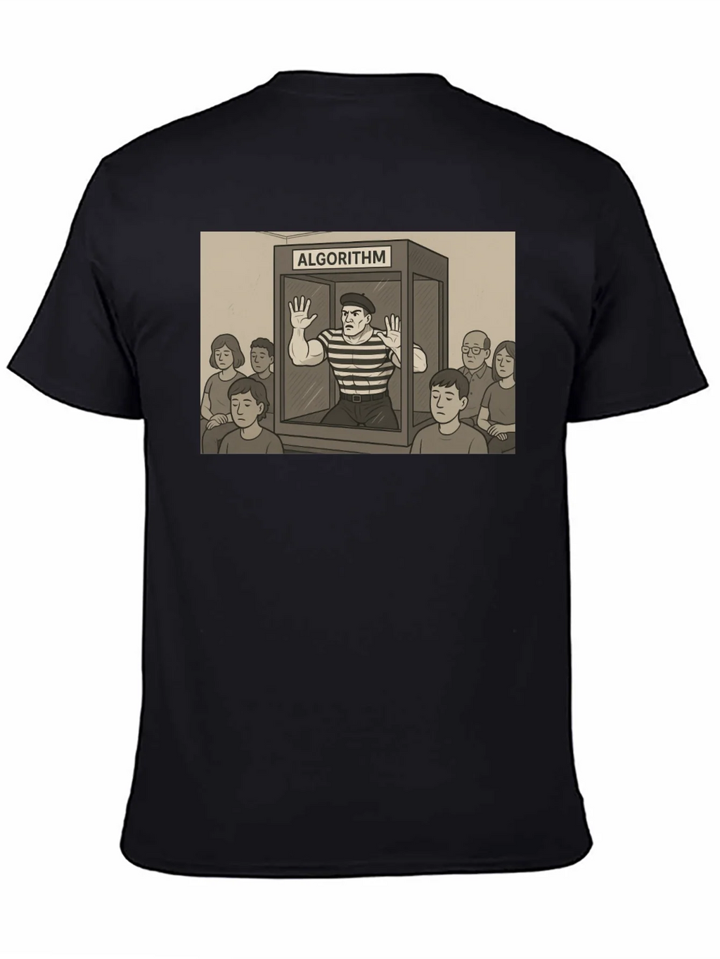Algorithm Funny Graphic T-Shirt - Black product image 6