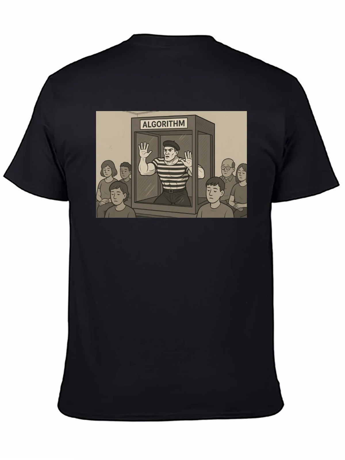 Algorithm Funny Graphic T-Shirt - Black product image 6