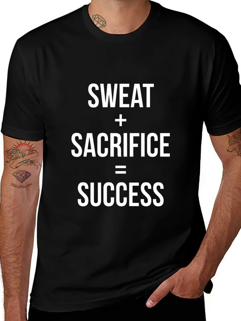 Motivational Sweat Sacrifice Success Graphic T-Shirt product image 1
