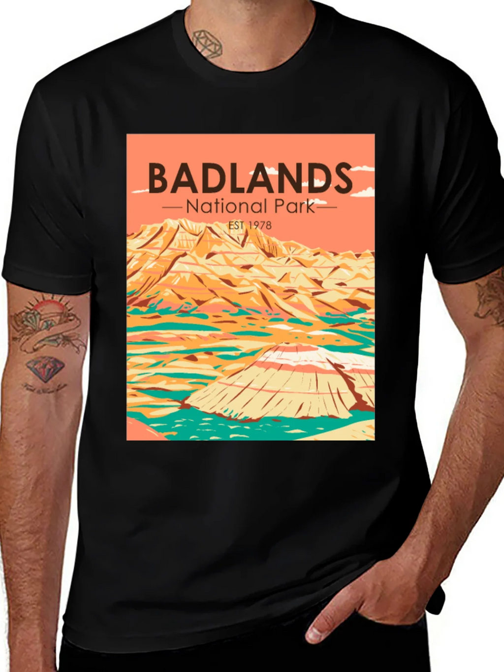 Badlands National Park T-Shirt - Retro Style product image 1