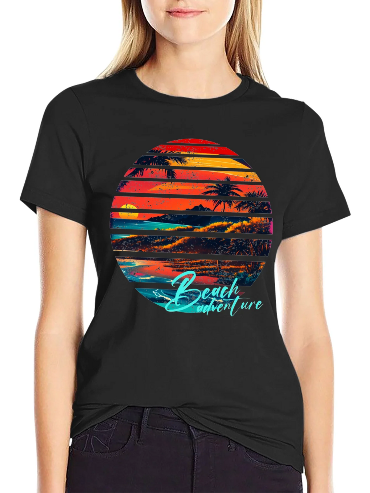 Retro Beach Adventure Graphic T-Shirt product image 5