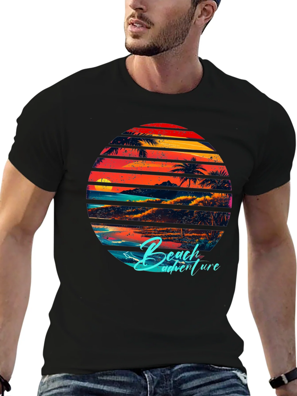 Retro Beach Adventure Graphic T-Shirt product image 9