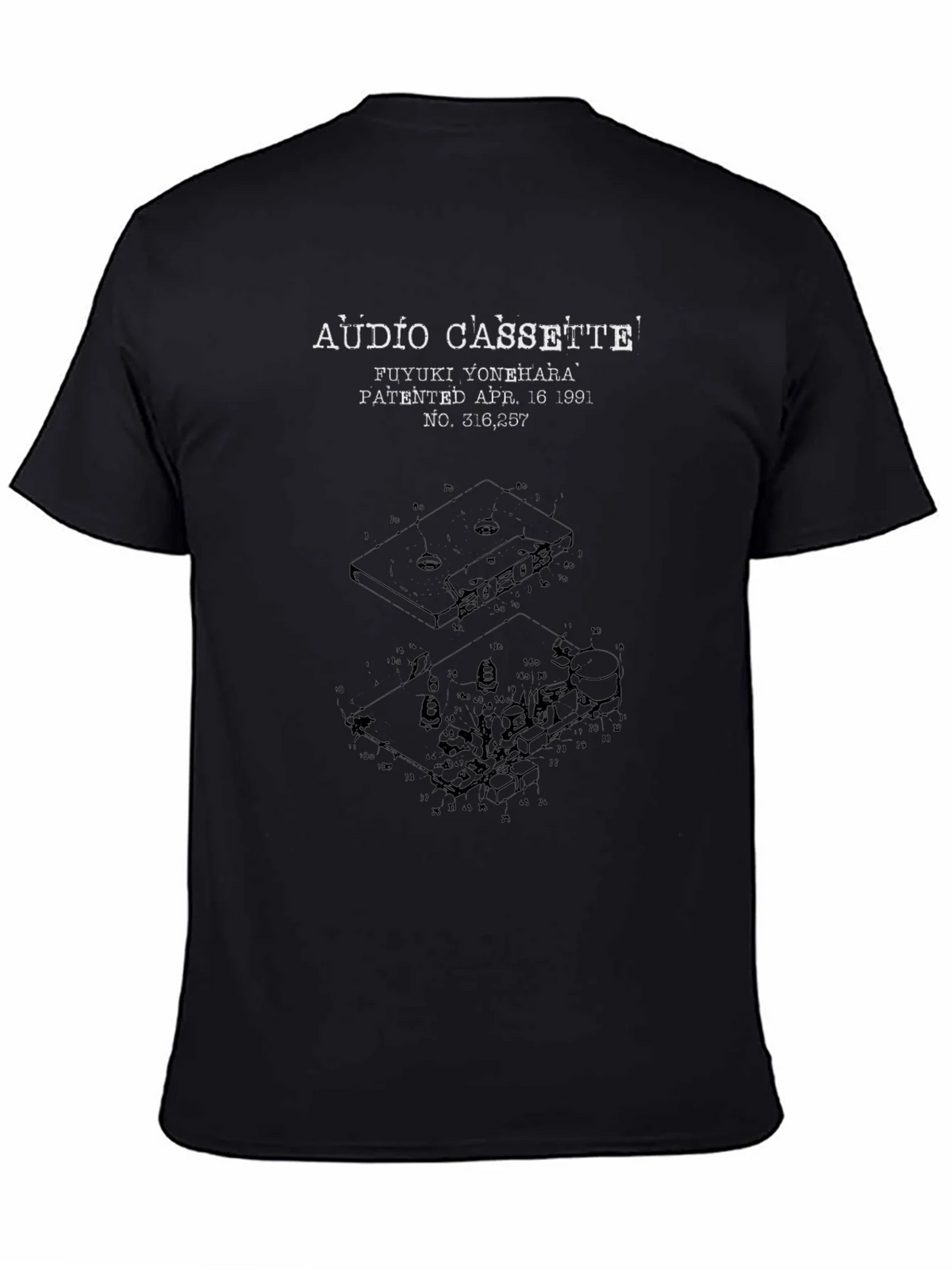 Audio Cassette Patent T-Shirt product image 7