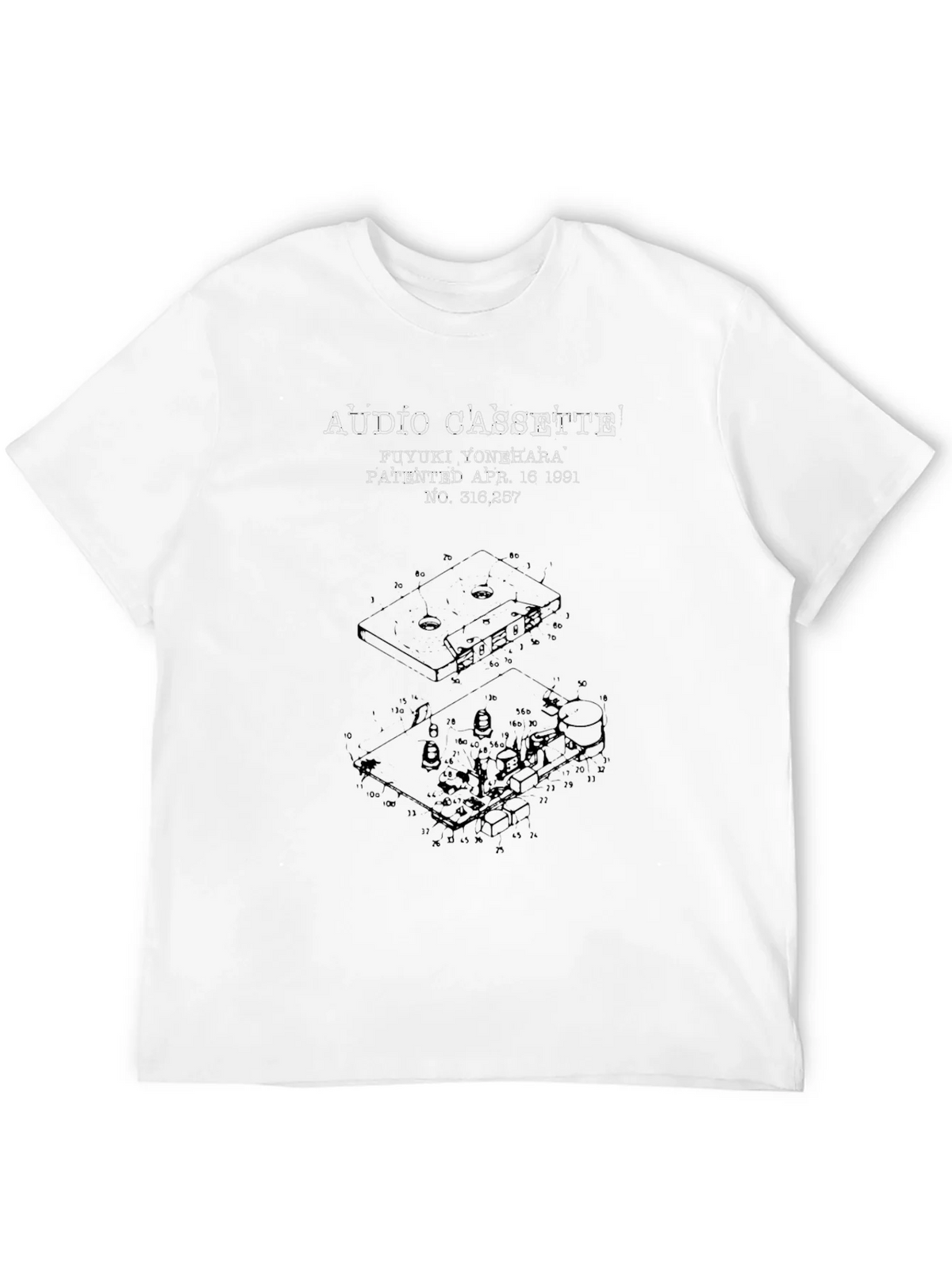 Audio Cassette Patent T-Shirt product image 3